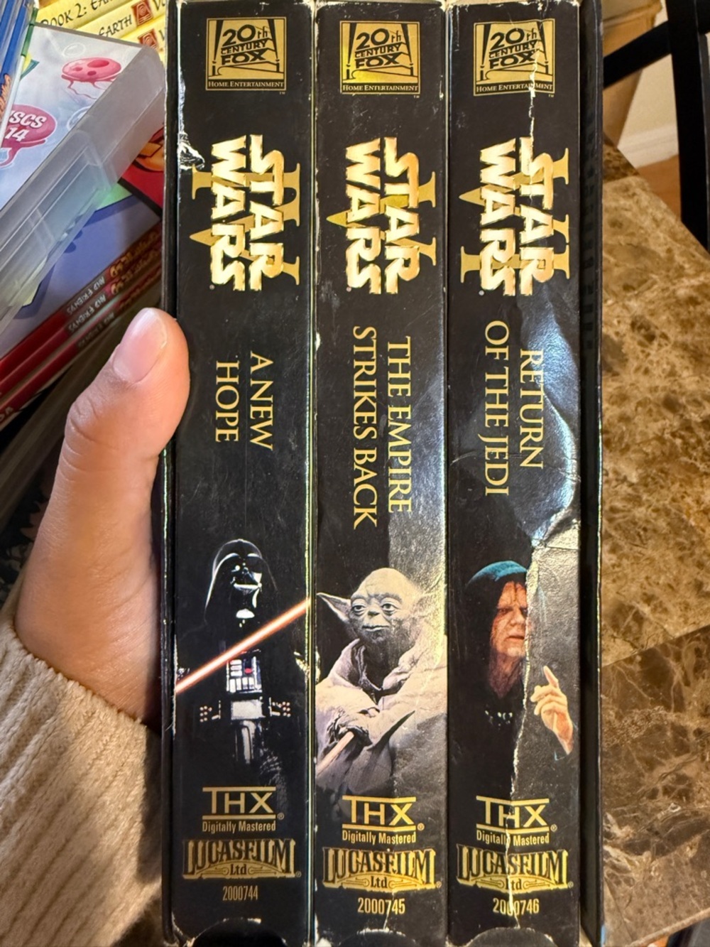 Star Wars trilogy VHS tapes box set